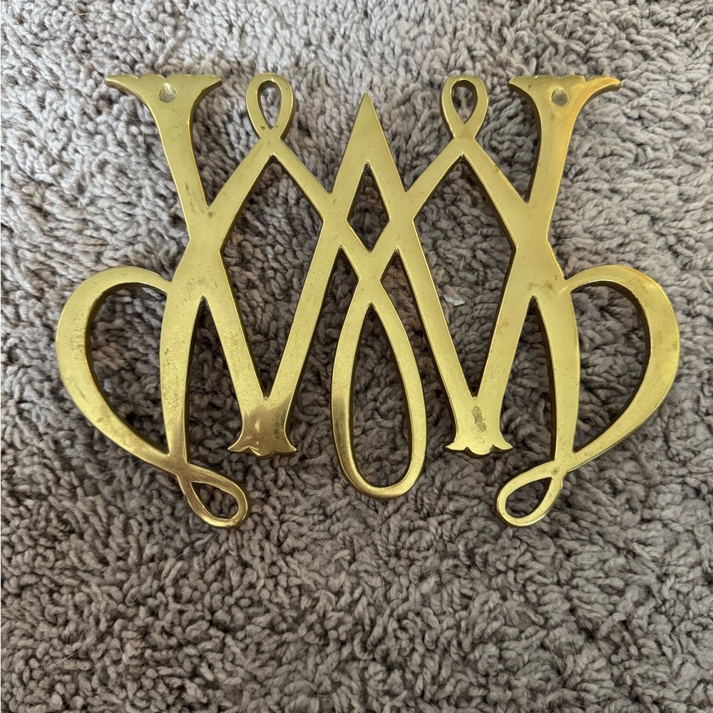 Vintage Gold Brass Hot Pan Rest